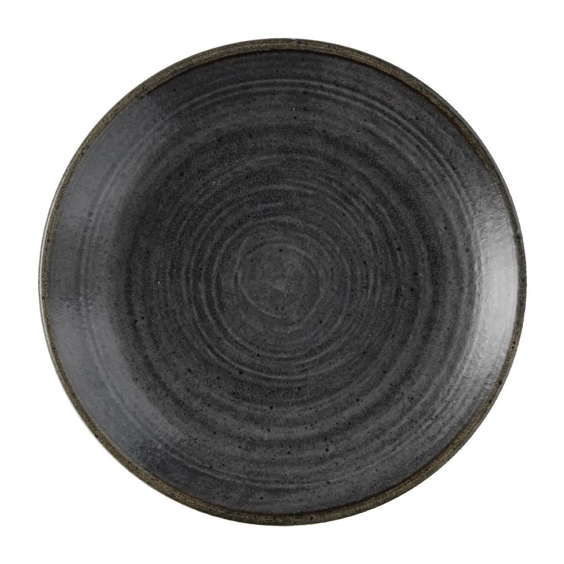 Assiettes rondes Churchill Stonecast Raw Evolve Black 165mm (Lot de 12) — FS839