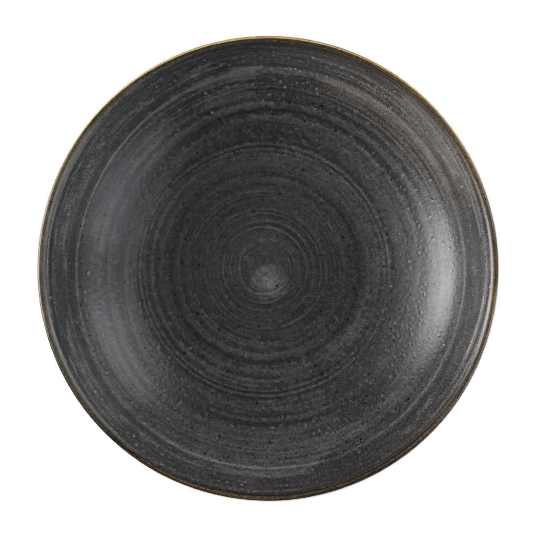 Assiettes coupes rondes Churchill Stonecast Raw Evolve Black 248mm (Lot de 12) — FS840