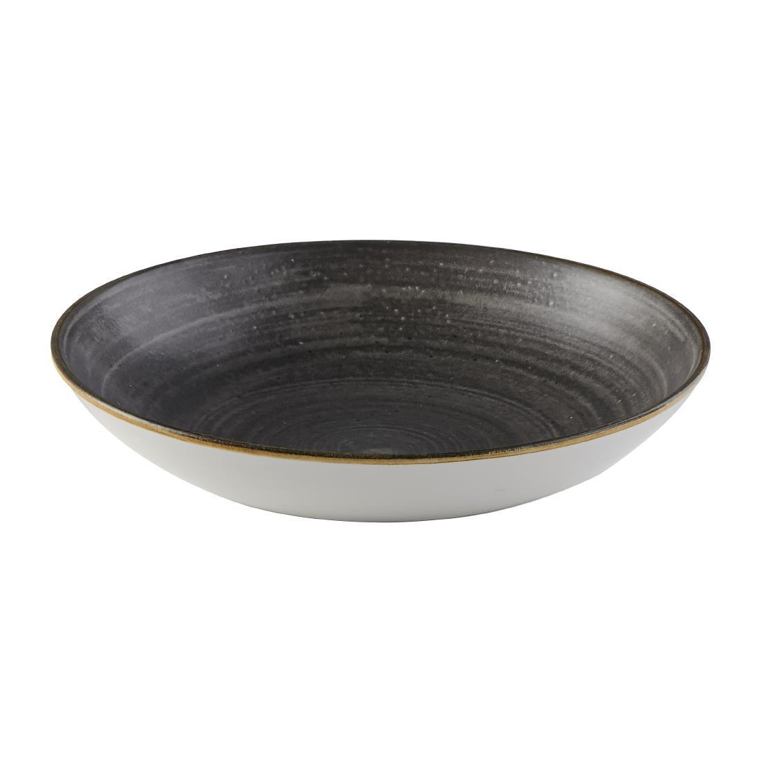 Assiettes coupes rondes Churchill Stonecast Raw Evolve Black 248mm (Lot de 12) — FS840