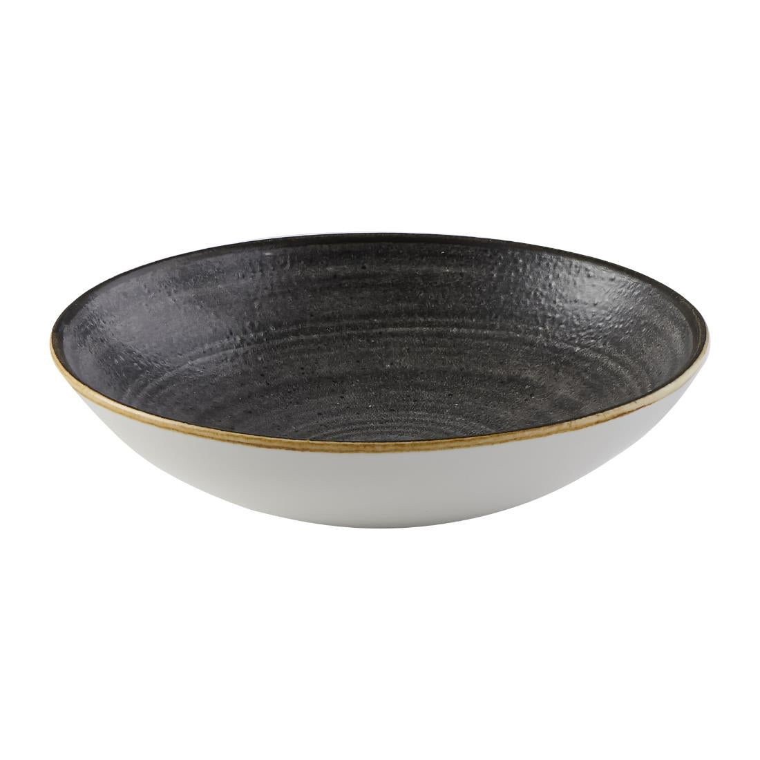 Assiettes coupes rondes Churchill Stonecast Raw Evolve Black 182mm (Lot de 12) — FS841