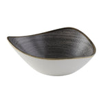 Bols triangulaires Churchill Stonecast Raw Lotus Black 178mm (Lot de 12) — FS845