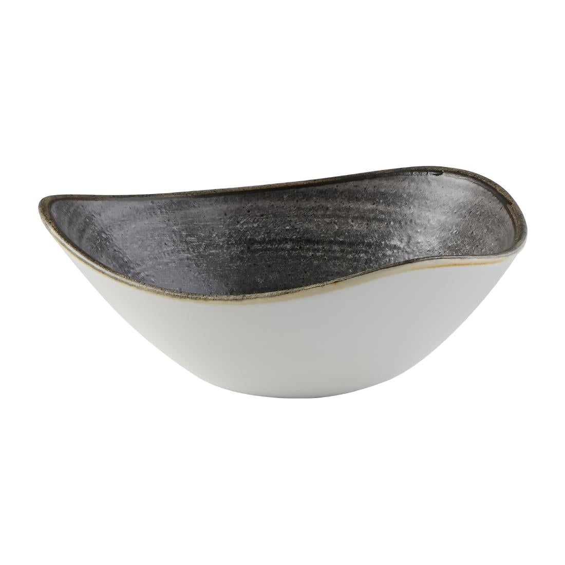 Bols triangulaires Churchill Stonecast Raw Lotus Black 178mm (Lot de 12) — FS845