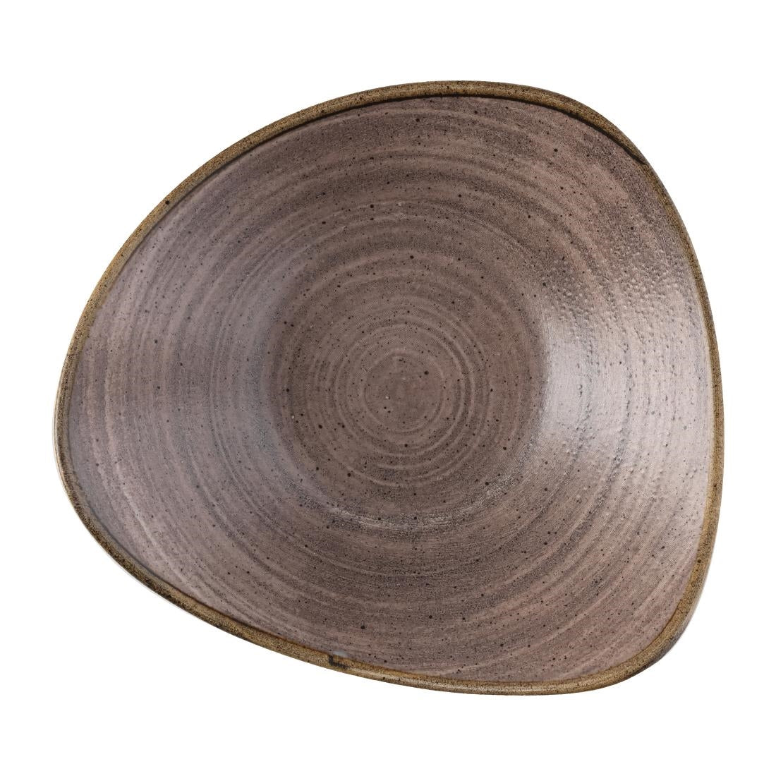 Bols triangulaires Churchill Stonecast Raw Lotus Brown 229mm (Lot de 12) — FS854