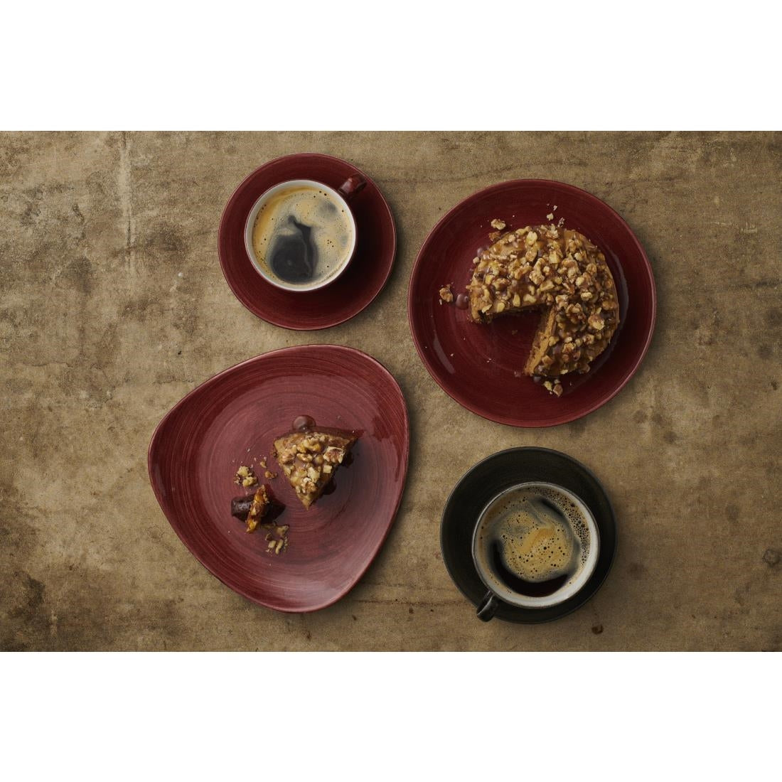 Assiettes avec rebord Churchill Stonecast Patina Evolve Red Rust 217mm (Lot de 12) — FS882