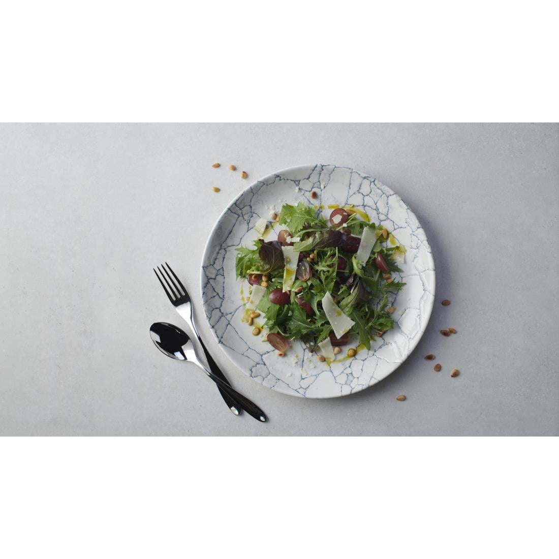 Assiettes rondes Churchill Studio Prints Kintsugi Pearl Evolve Grey 260mm (Lot de 12) — FS938