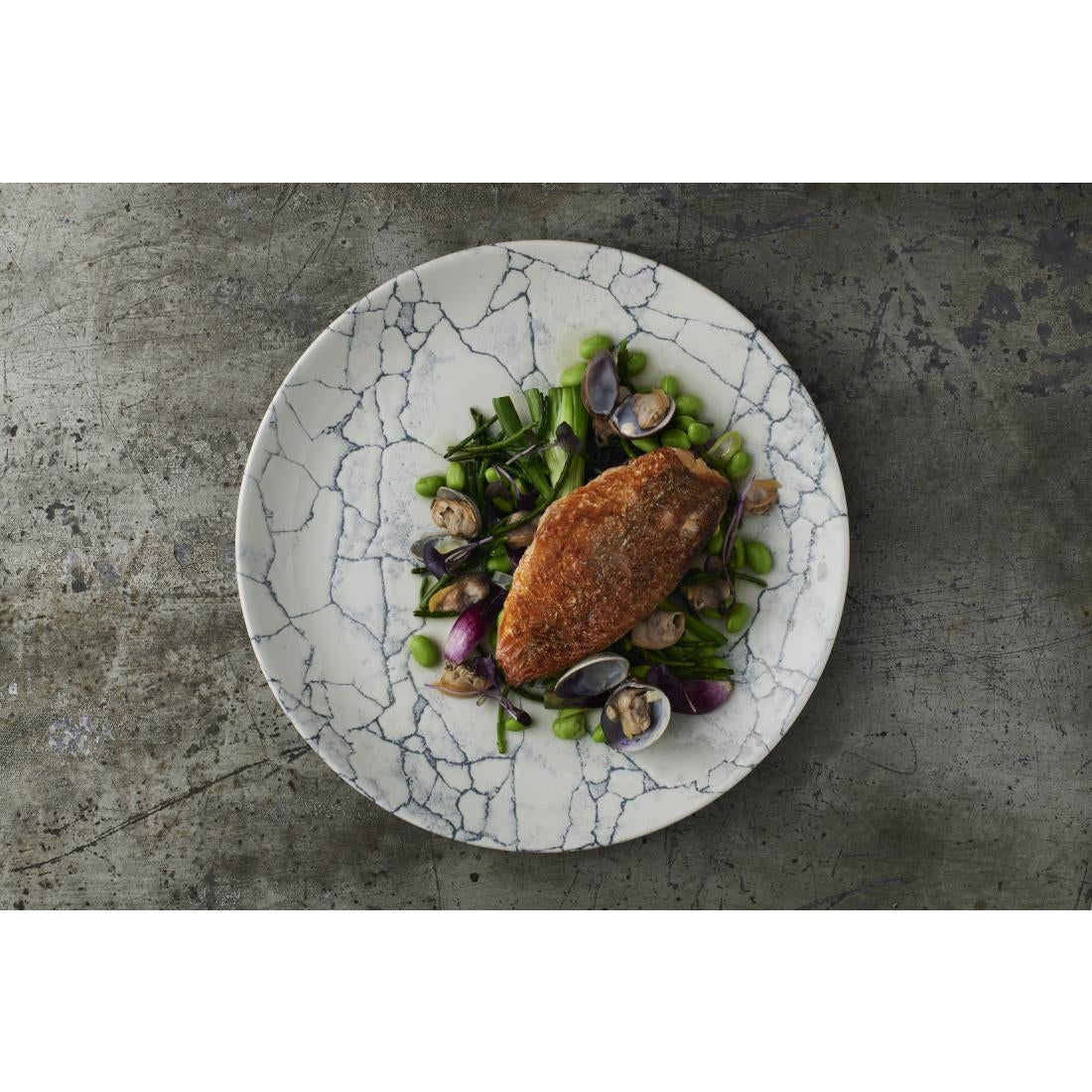 Assiettes rondes Churchill Studio Prints Kintsugi Pearl Evolve Grey 286mm (Lot de 12) — FS937