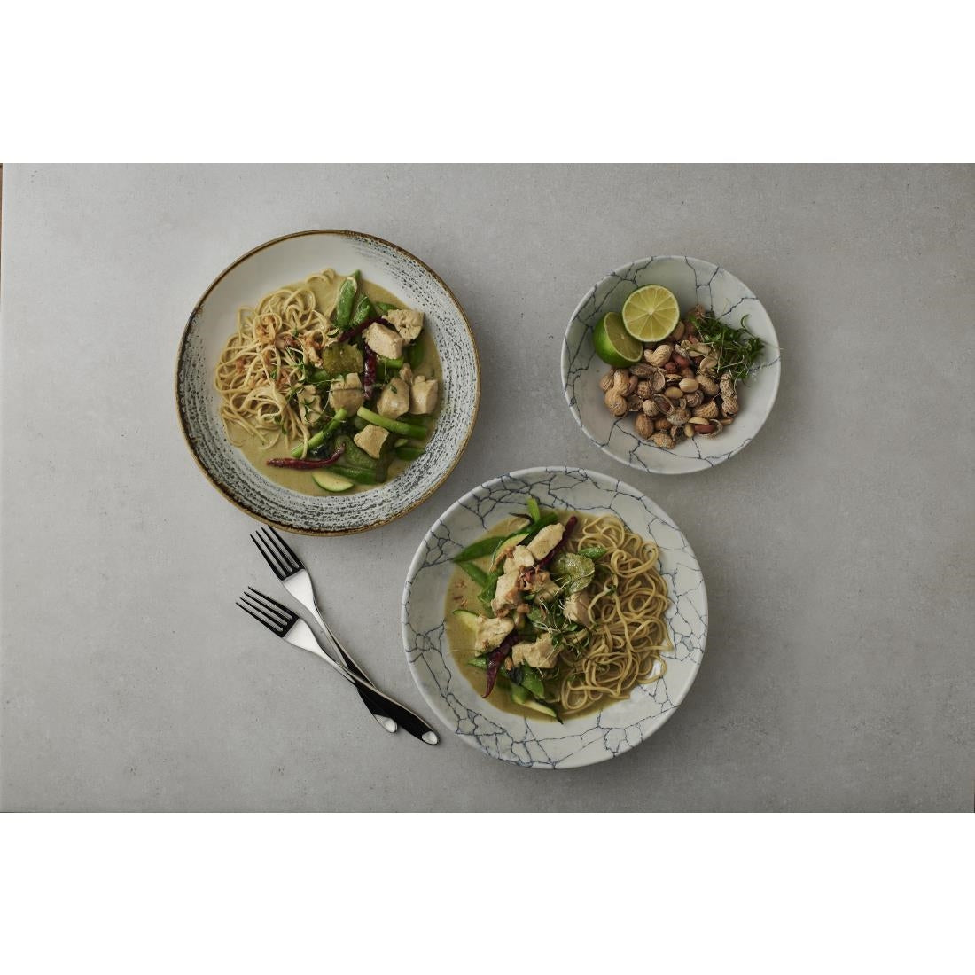Assiettes coupes rondes Churchill Studio Prints Kintsugi Pearl Evolve Grey 182mm (Lot de 12) — FS941