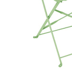 Chaises de terrasse pliantes en acier Bolero vert clair (lot de 2) — FT270