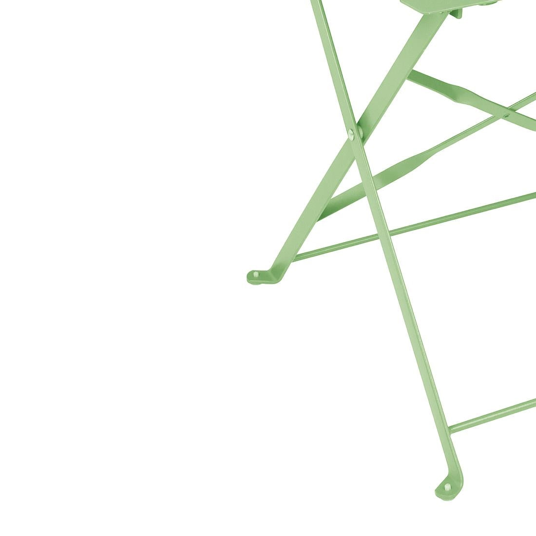 Chaises de terrasse pliantes en acier Bolero vert clair (lot de 2) — FT270