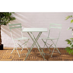 Table de terrasse carrée pliante en acier Bolero vert clair 600 mm — FT271