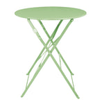 Table de terrasse carrée pliante en acier Bolero vert clair 595 mm — FT272