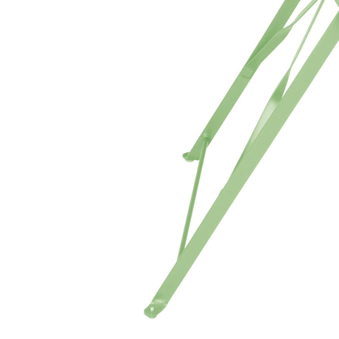 Table de terrasse carrée pliante en acier Bolero vert clair 595 mm — FT272