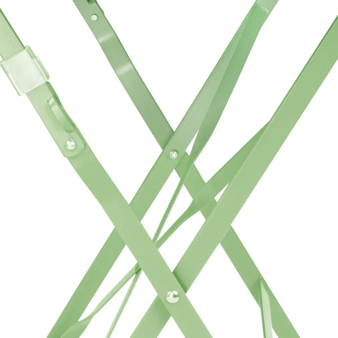 Table de terrasse carrée pliante en acier Bolero vert clair 595 mm — FT272