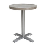 Plateau de table rond pré-percé en mélamine Bolero gris 600 mm — FT292