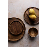 Assiette ronde en acacia Olympia 200mm — FT611