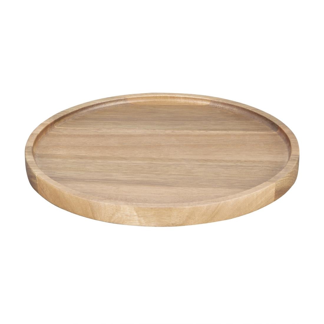 Assiette ronde en acacia Olympia 250mm — FT612