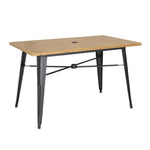 Table d'extérieur en aluminium et bois Bolero Complete 120x76 cm bois clair — FT954