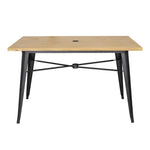 Table d'extérieur en aluminium et bois Bolero Complete 120x76 cm bois clair — FT954