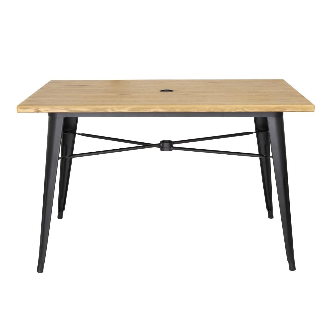 Table d'extérieur en aluminium et bois Bolero Complete 120x76 cm bois clair — FT954