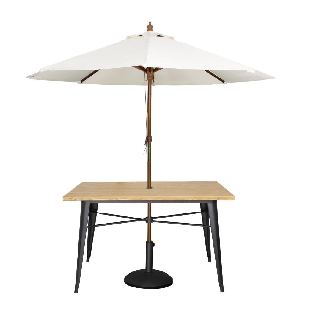 Table d'extérieur en aluminium et bois Bolero Complete 120x76 cm bois clair — FT954