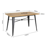 Table d'extérieur en aluminium et bois Bolero Complete 120x76 cm bois clair — FT954