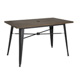 Table d'extérieur en aluminium et bois Bolero Complete 120x76 cm bois noir — FT955
