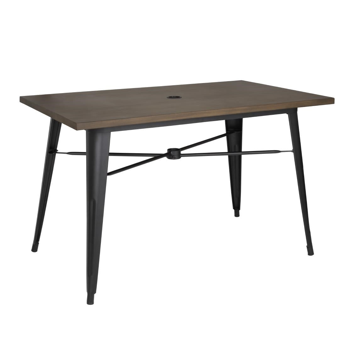 Table d'extérieur en aluminium et bois Bolero Complete 120x76 cm bois noir — FT955