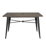 Table d'extérieur en aluminium et bois Bolero Complete 120x76 cm bois noir — FT955