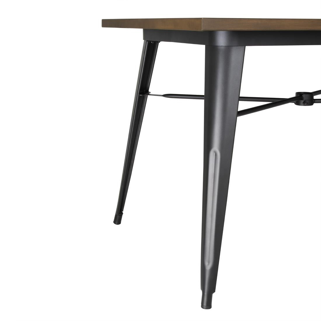 Table d'extérieur en aluminium et bois Bolero Complete 120x76 cm bois noir — FT955