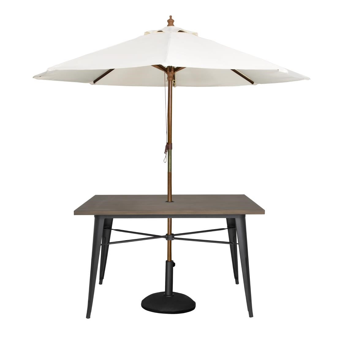 Table d'extérieur en aluminium et bois Bolero Complete 120x76 cm bois noir — FT955