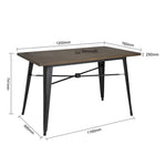 Table d'extérieur en aluminium et bois Bolero Complete 120x76 cm bois noir — FT955
