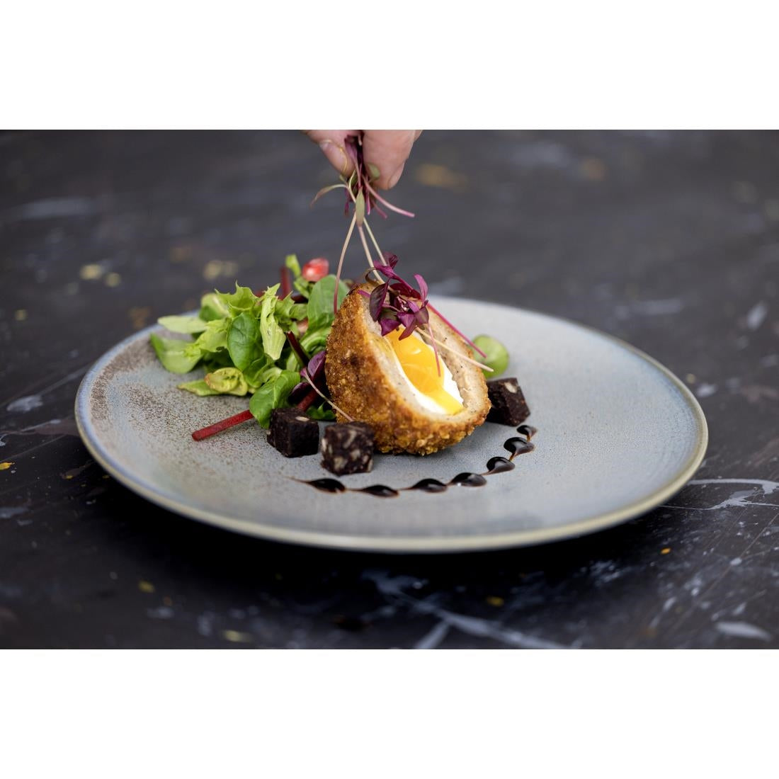 Assiettes Plates Olympia Ember Blue 230mm (lot de 6) — FU171
