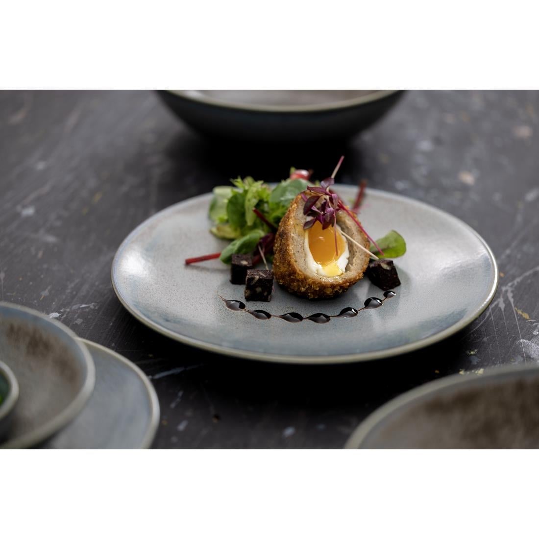 Assiettes Plates Olympia Ember Blue 230mm (lot de 6) — FU171