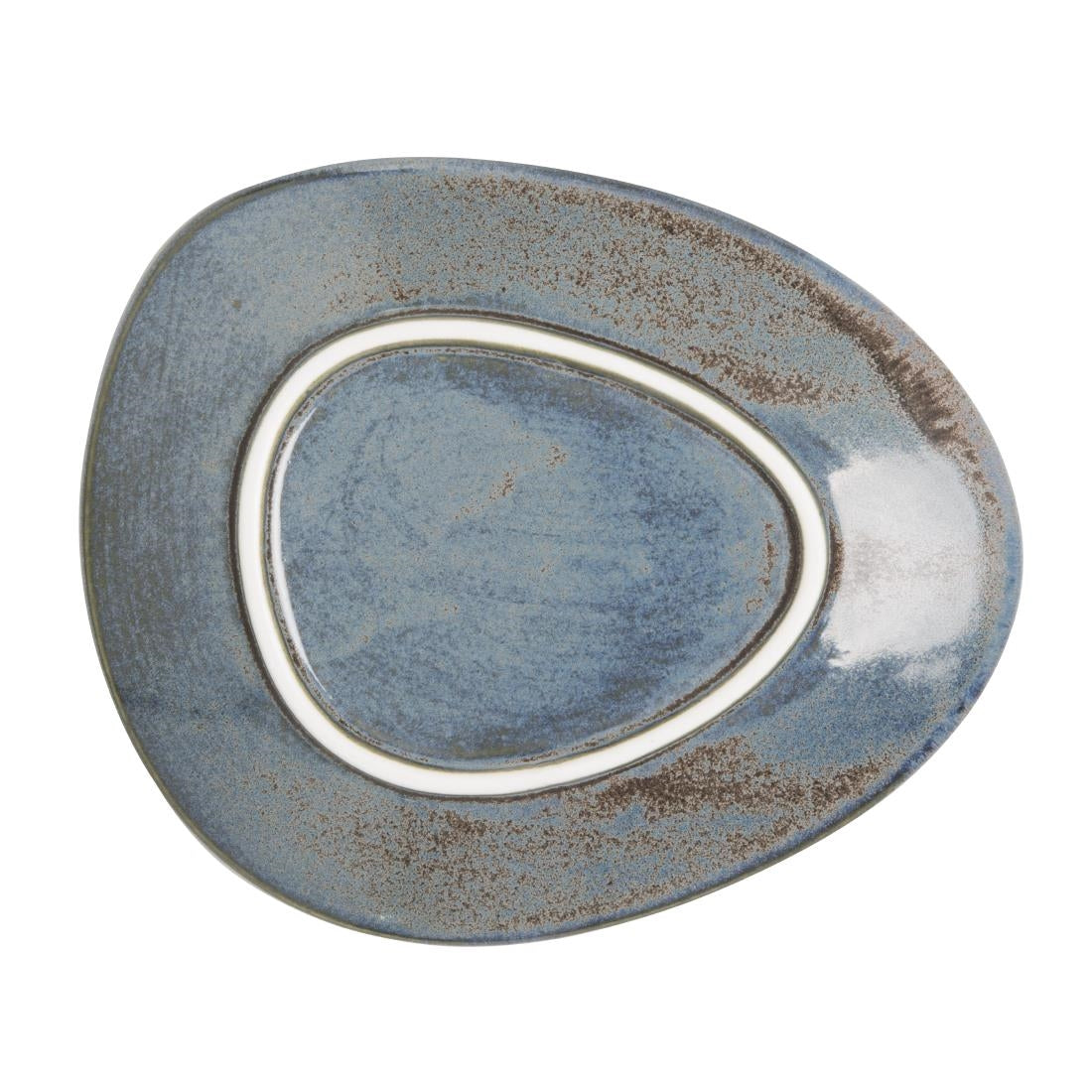 Assiettes Triangulaires Olympia Ember Blue 308mm (lot de 4) — FU176