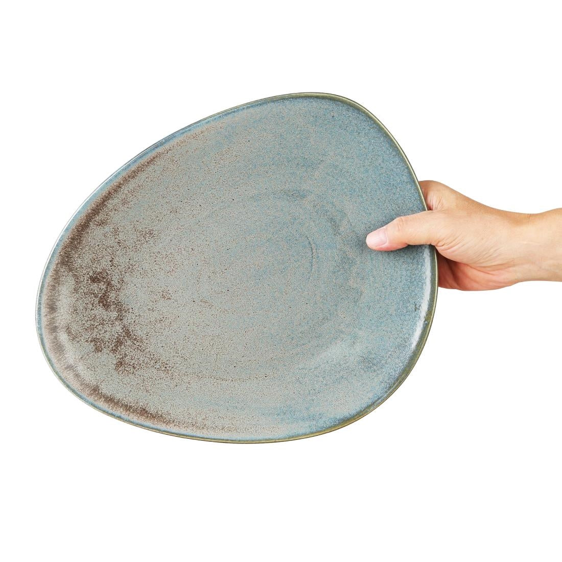 Assiettes Triangulaires Olympia Ember Blue 308mm (lot de 4) — FU176