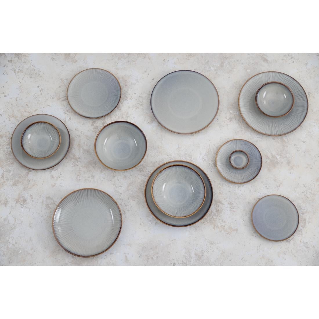 Assiettes Plates Olympia Drift Gris Uni 180mm (lot de 6) — FU189