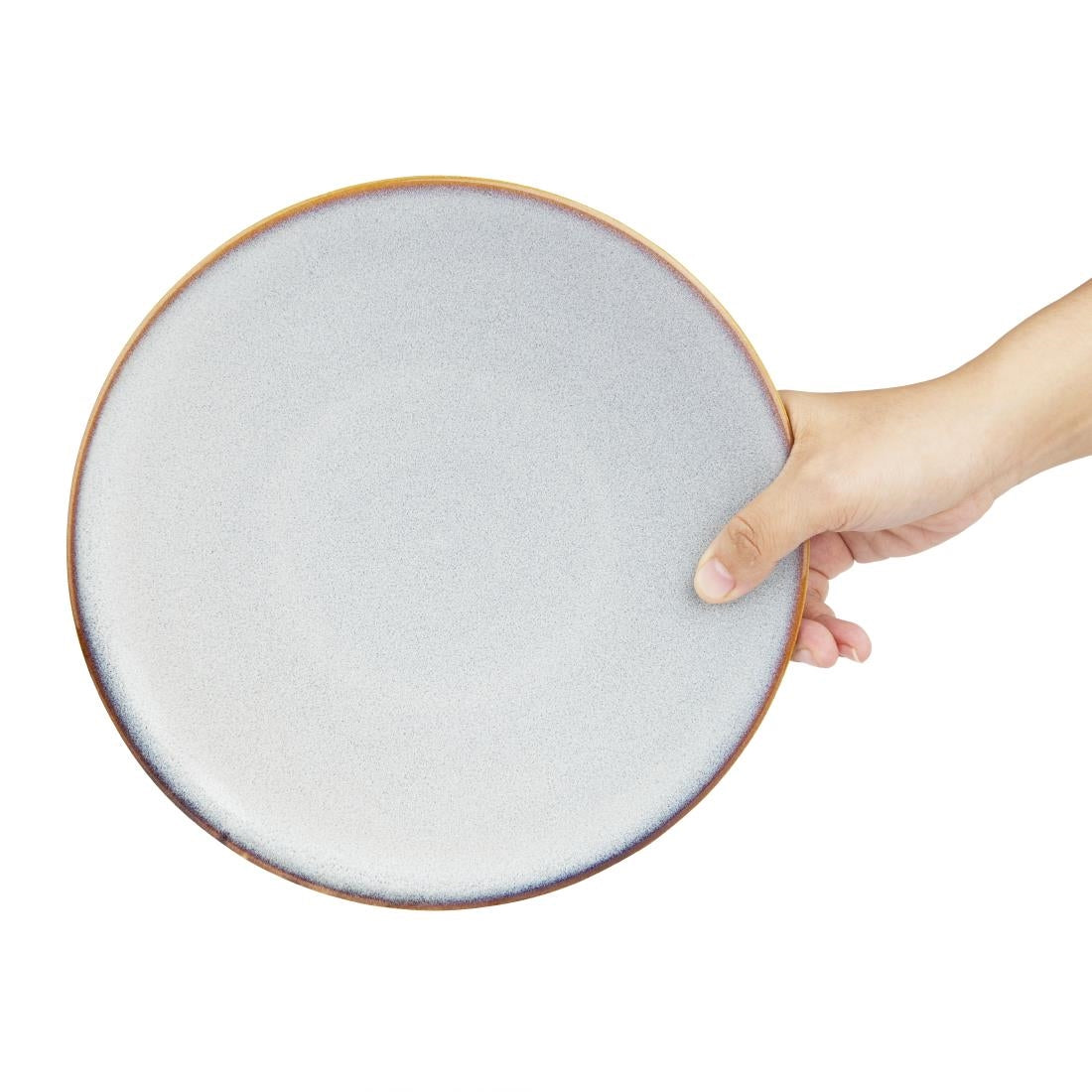 Assiettes Plates Olympia Drift Gris Uni 230mm (lot de 6) — FU188