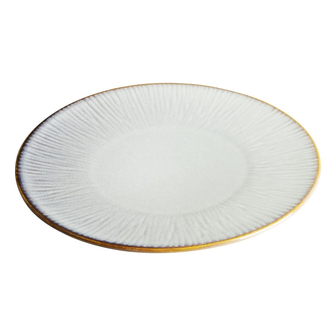 Assiettes Plates Olympia Drift En Relief Gris 280mm (lot de 4) — FU194