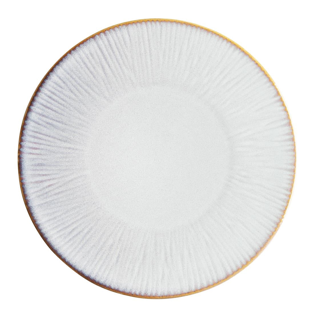 Assiettes Plates Olympia Drift En Relief Gris 280mm (lot de 4) — FU194