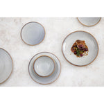 Assiettes Plates Olympia Drift En Relief Gris 280mm (lot de 4) — FU194