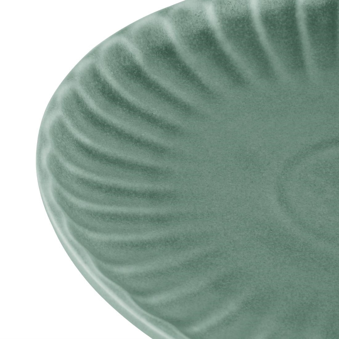 Assiettes plates Olympia Corallite vertes 280 mm (lot de 6) — FU206