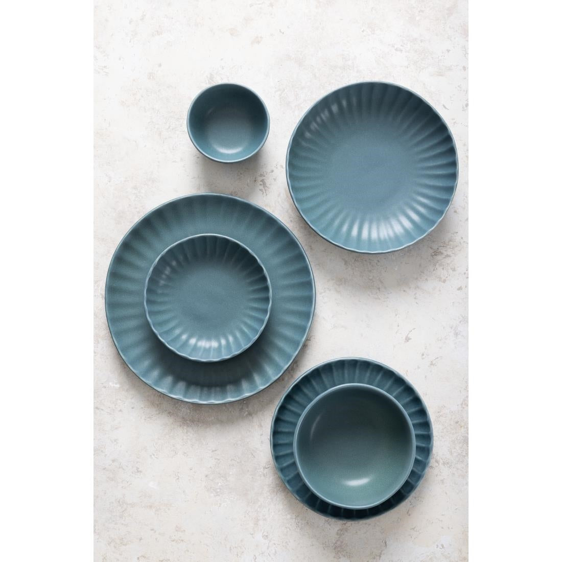 Assiettes plates Olympia Corallite vertes 205 mm (lot de 6) — FU207