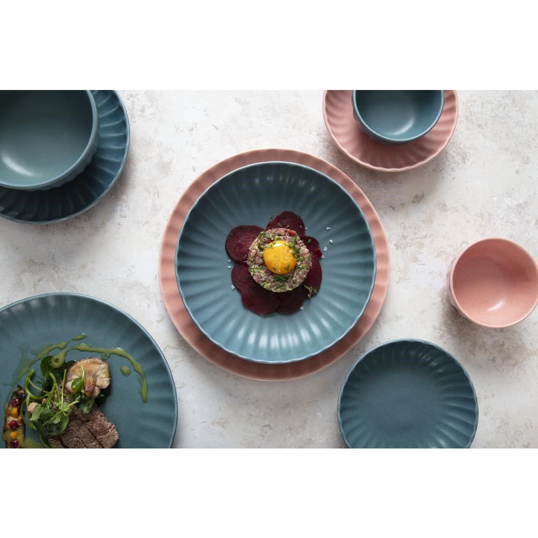 Bols profonds Olympia Corallite verts 150x65mm (lot de 6) — FU208