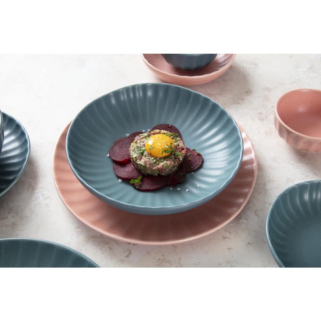 Assiettes calottes Olympia Corallite vertes 160x40mm (lot de 6) — FU211