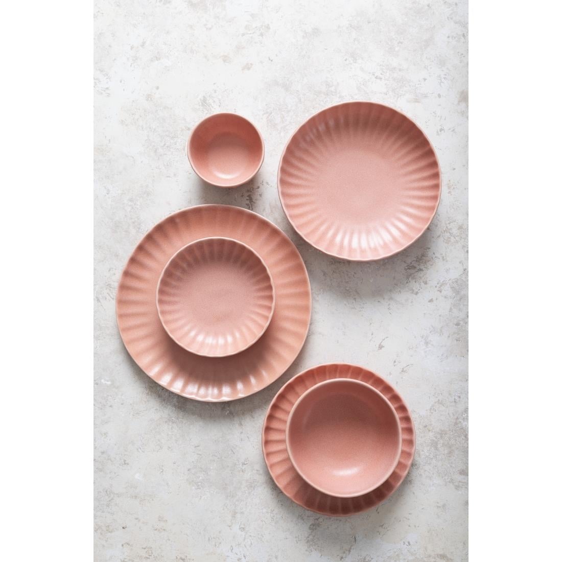 Assiettes calottes Olympia Corallite pêche 160x40mm (lot de 6) — FU217