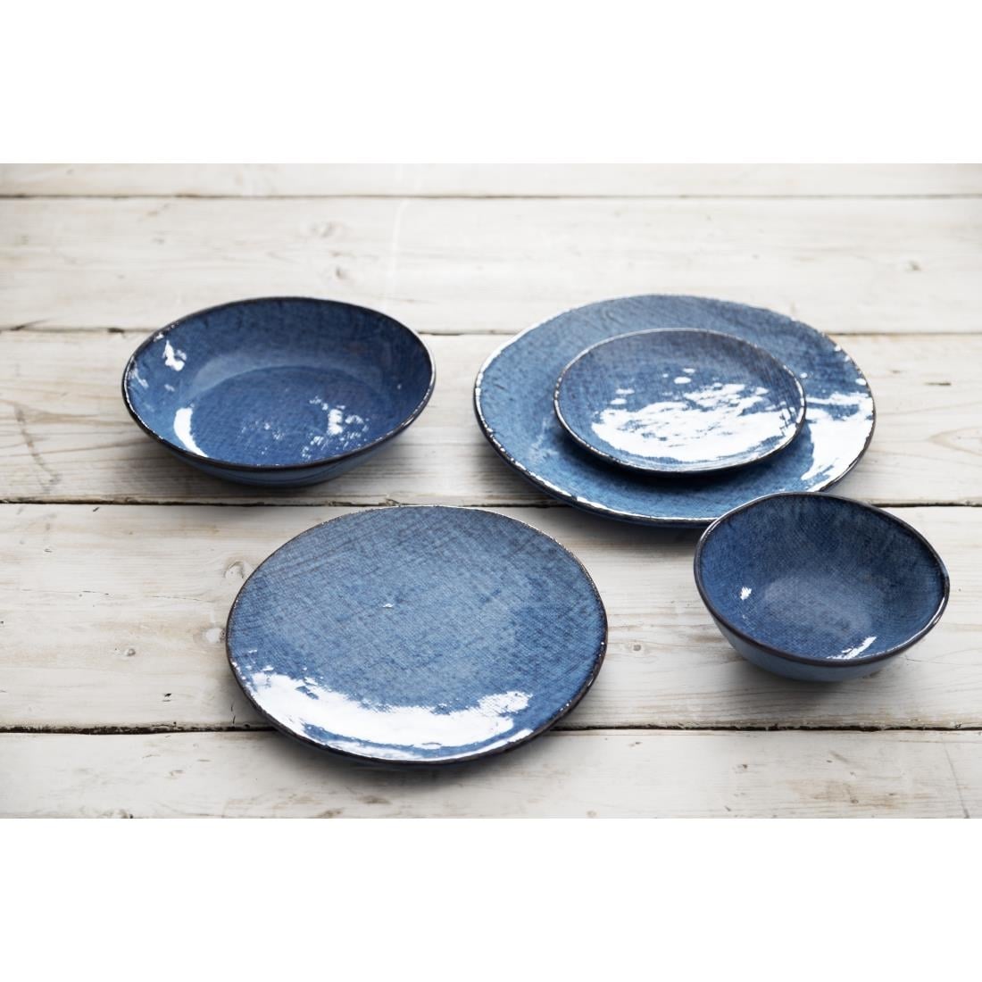 Assiettes plates Olympia Denim Blue 285mm (lot de 4) — FU222