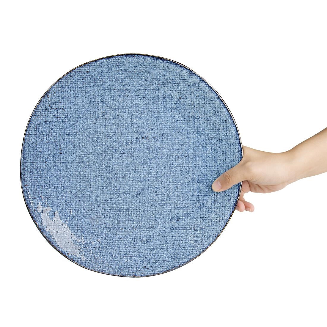 Assiettes plates Olympia Denim Blue 285mm (lot de 4) — FU222
