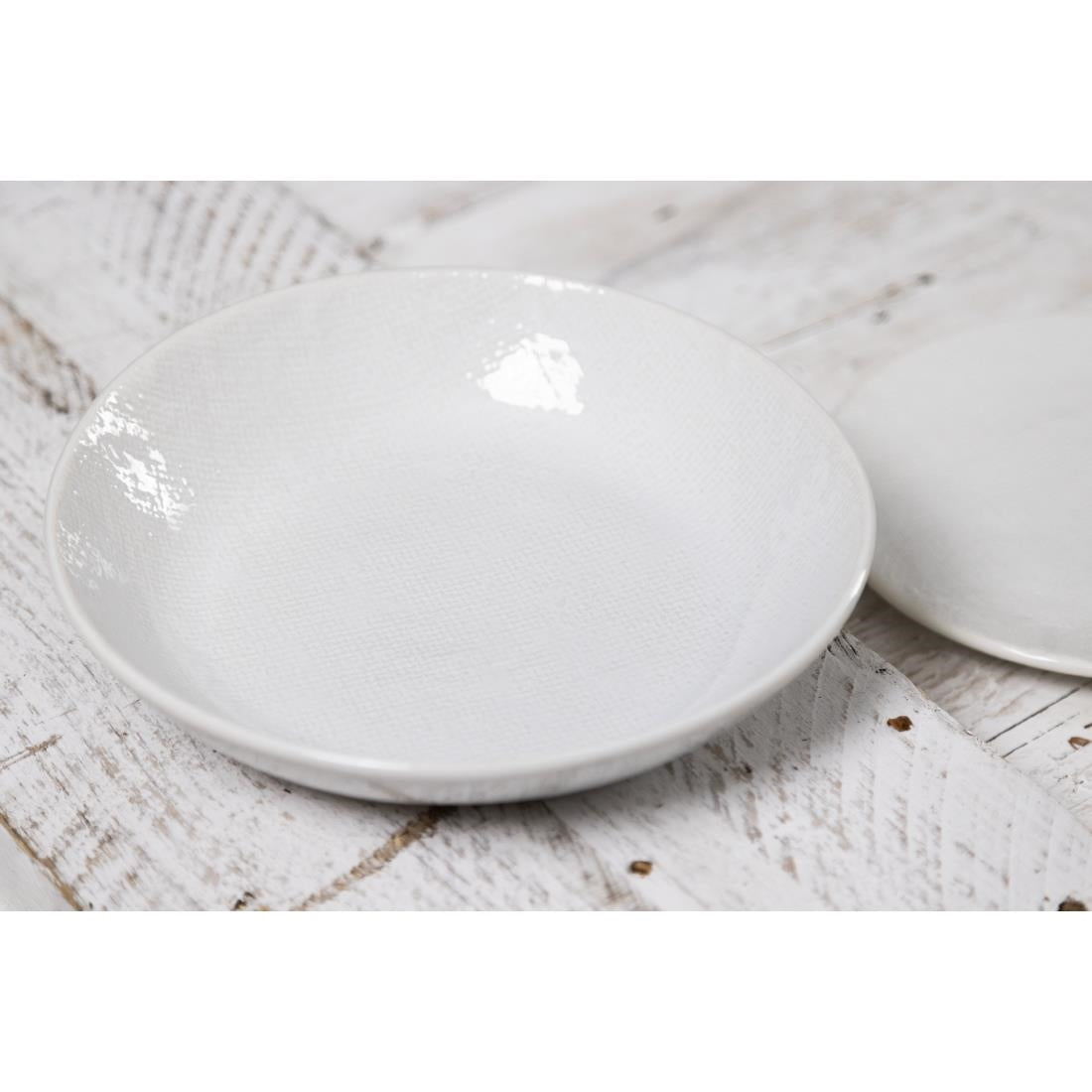 Bols Plats Olympia Denim White 220mm (lot de 6) — FU228