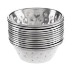 Pots à sauce en acier inoxydable martelé Olympia 45ml (lot de 12) — FU288