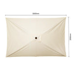 Parasol rectangulaire Bolero Seville 2x3m crème — FU505
